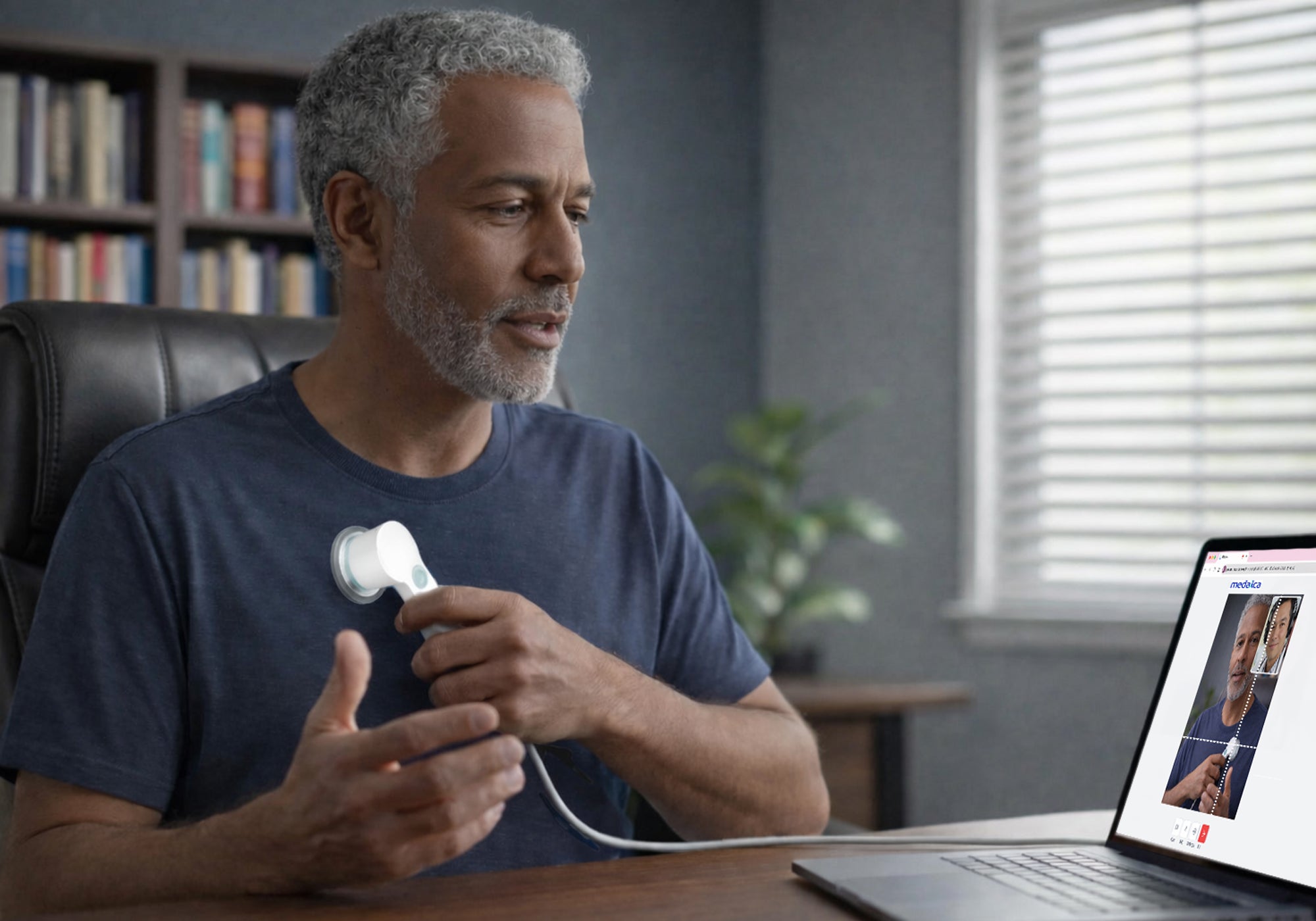 Medaica clinically guided at-home heart exam at home